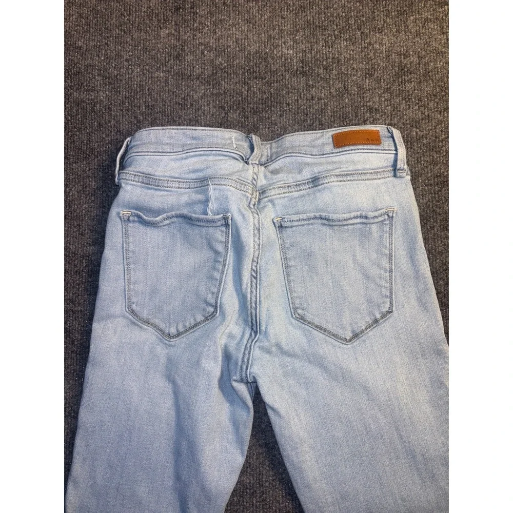 Abercrombie & Fitch Jeans Women's‎ 2R Blue Denim Harper Low Rise Ankle Raw Hem